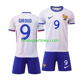 Koszulka Francja Olivier Giroud 9 Dziecięcy Wyjazdowe Koszulki Piłkarskie Euro 2024 Krótki Rękaw